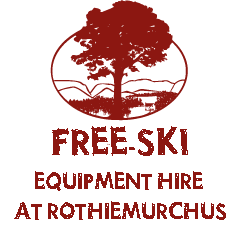 Snowsports Equipment Hire at Rothiemurchus showing Rothiemurchus logo